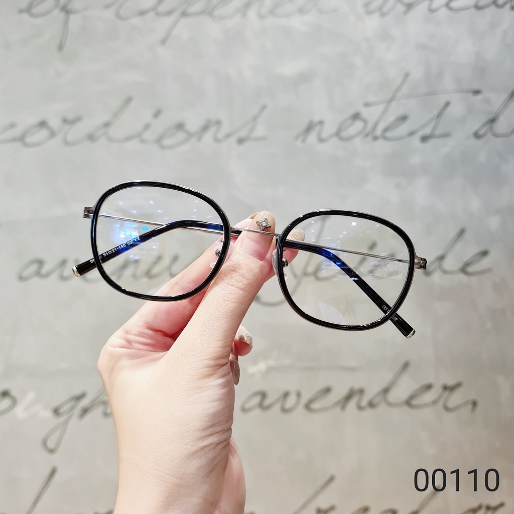 Gọng kính tròn nam nữ LILYEYEWEAR chất liệu kim loại chắc chắn thanh nhẹ kiểu dáng thời trang dễ đeo 00110