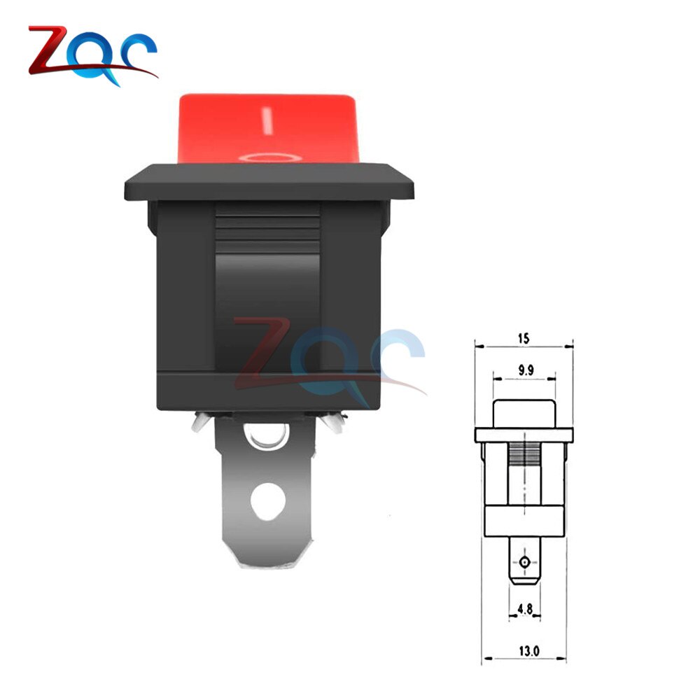 Bộ 5 Công Tắc Bật/Tắt 2 Pin Ac 250v 6a 125v 10a Cho Xe Ô Tô