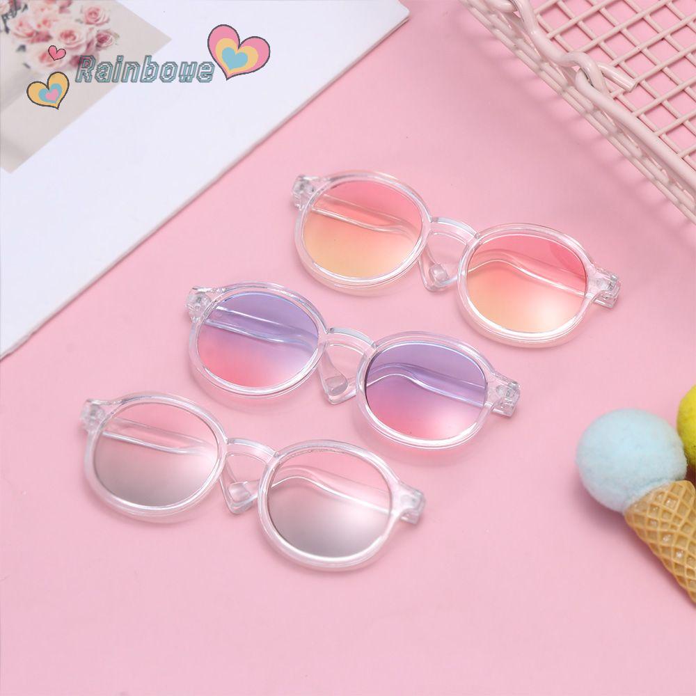 Mắt kính phụ kiện thay đổi màu sắc vui nhộn dành cho búp bê 9cm