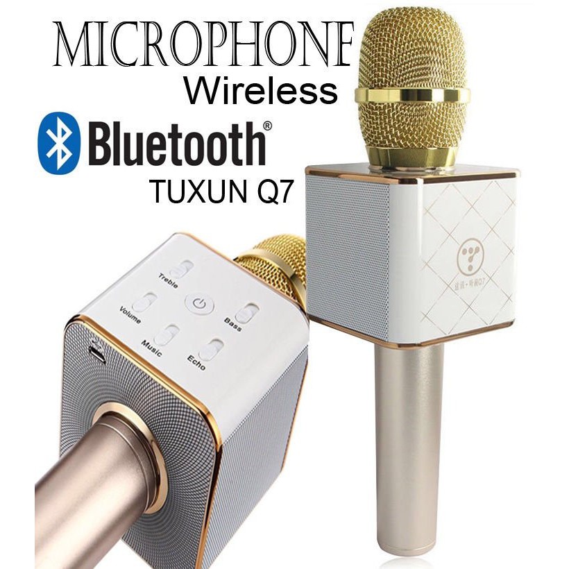Micro Karaoke Bluetooth Q7U  5w thân nhôm 10W TOSING MẪU 2018 bh12 tháng theo tem