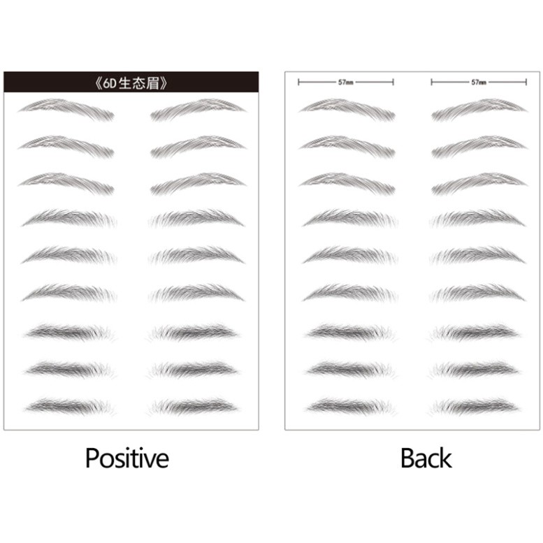 Miếng Dán Xăm Chân Mày 4d Chống Nước Lâu Trôi Sawadik