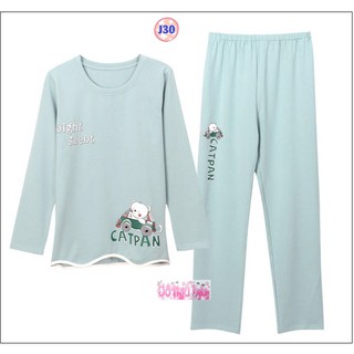 Bộ Pijama Dài Tay Mã J30 (cotton Mềm Mịn)