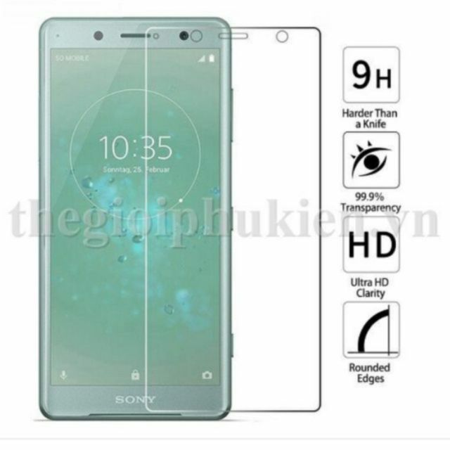 Bộ 3 dán kính cường lực Sony Xperia XZ2 trong suốt