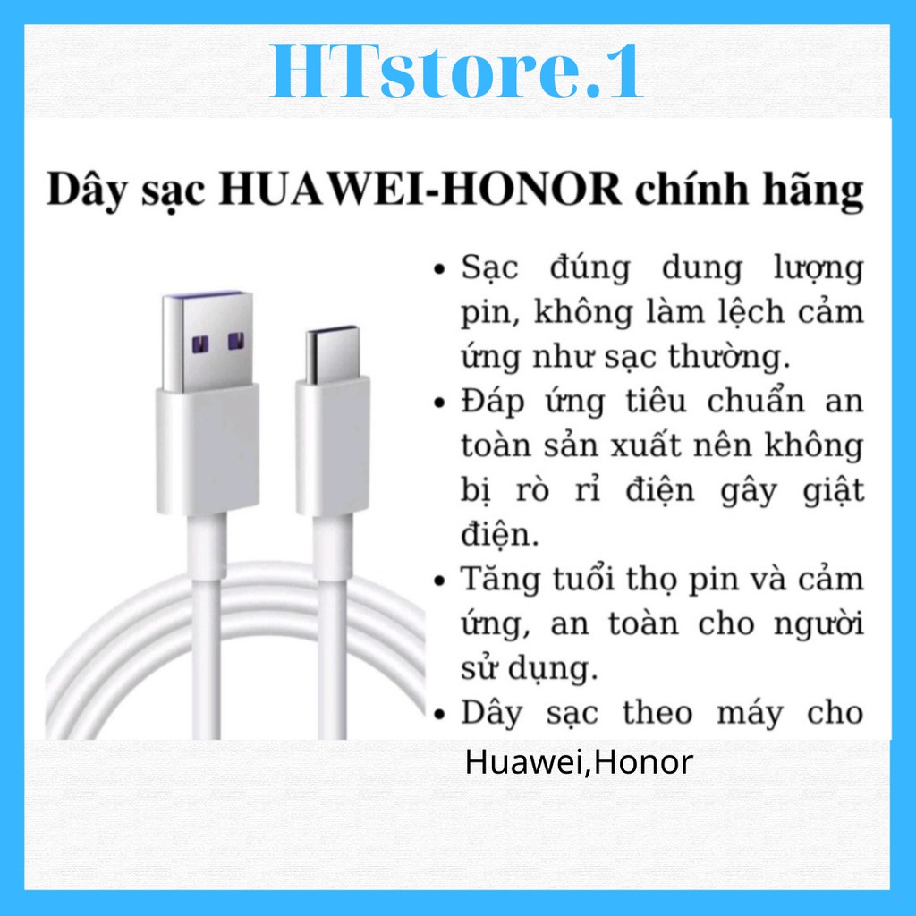 DÂY CÁP SẠC NHANH HUAWEI-HONOR CHÍNH HÃNG 1 ĐỔI 1