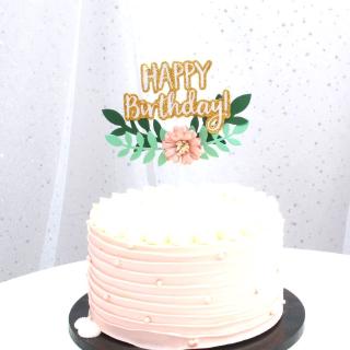 Topper HPBD vòng hoa