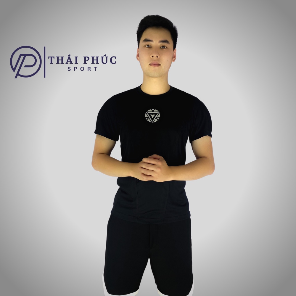 Áo Thể Thao Nam IRONMAN Phản Quang Siêu Anh Hùng Thun Lạnh Tập Gym Cổ Tròn Ngắn Tay Vải Thoáng Mát Co Giãn Chuẩn Form