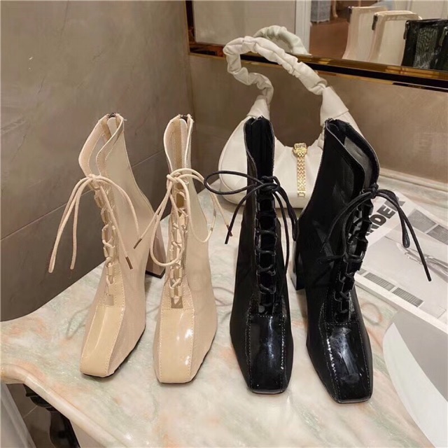 Bốt lưới Đan dây cao gót mẫu mới 2021 hàng fullbox | BigBuy360 - bigbuy360.vn