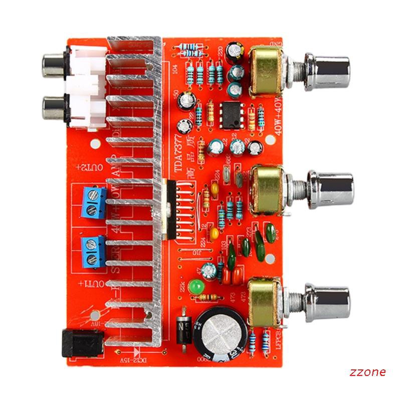 zzz TDA 7377 40w Car DIY Stereo Audio Amplifier Power Board With Silver Button