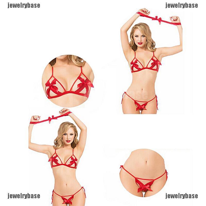 Bộ đồ lót 2 mảnh thiết kế dây thắt nơ gợi cảm cho nữ | BigBuy360 - bigbuy360.vn