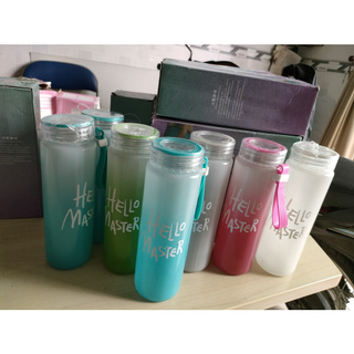 Bình nước thủy tinh Hello Master 420ml
