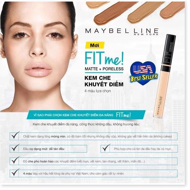 [Mã giảm giá] [CÓ SẴN] Kem Che Khuyết Điểm Đa Năng Maybelline Fit Me Concealer