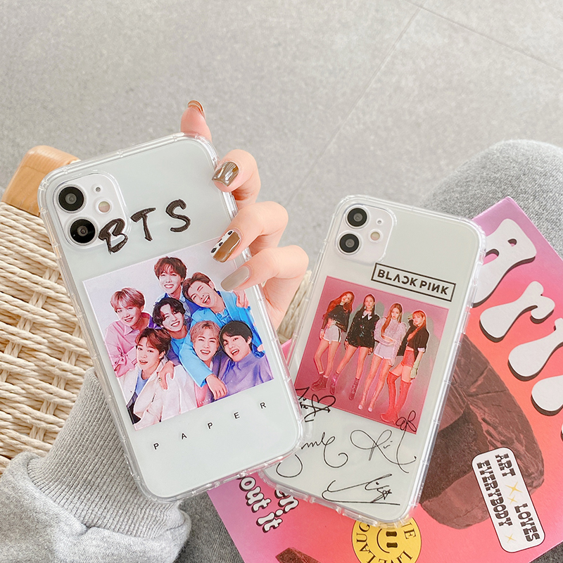 BTS BT21 Ốp Lưng Mềm In Hình Nhóm Nhạc Blackpink Bt21 Cho Iphone 12 11 Pro Max Mini 6 6s 7 8 Plus Xr X Xs Max Se 2020