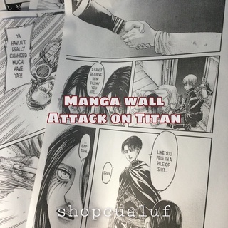 [Manga wall] Manga dán tường trang trí room Attack on Titan