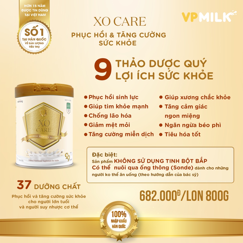 Sữa bột Namyang Imperial Majesty XO care 800g