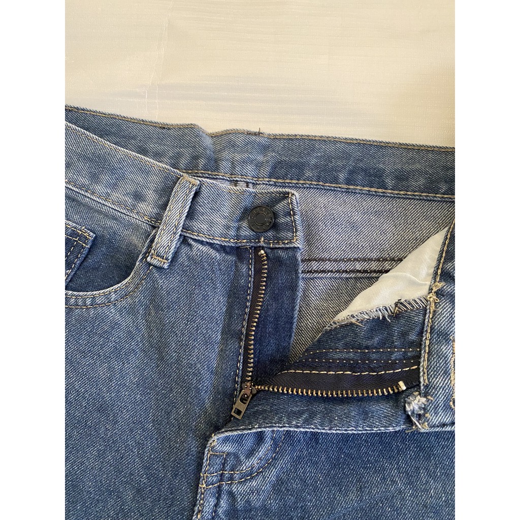 Quần jean ống rộng trơn màu xanh, Video ảnh thật quần bò nam nữ unisex | BigBuy360 - bigbuy360.vn