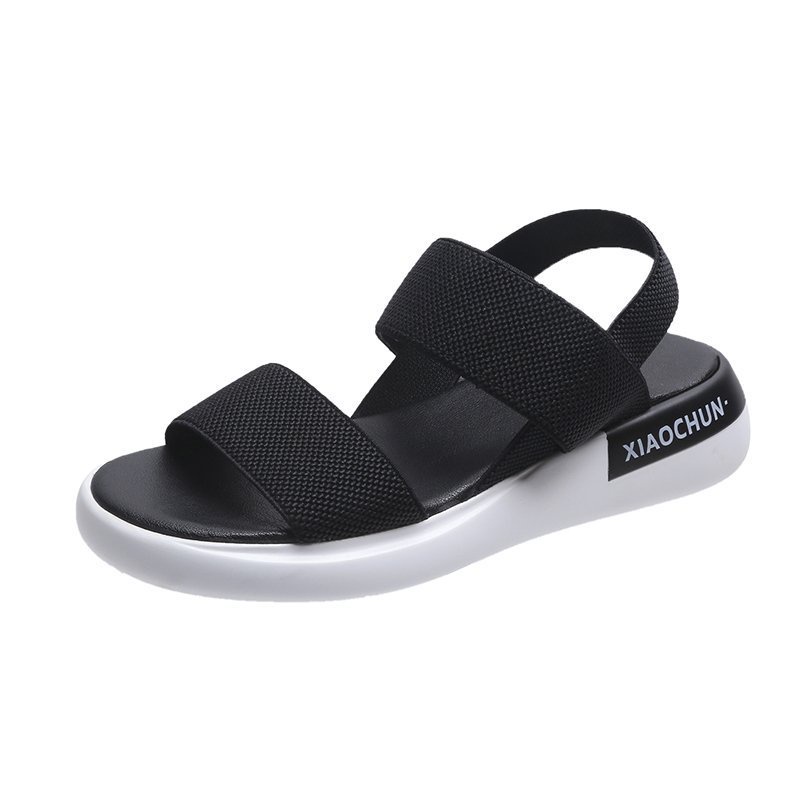 Giày sandal IELGY đế bằng quai co giãn phong cách La Mã thời trang đi biển cho nữ