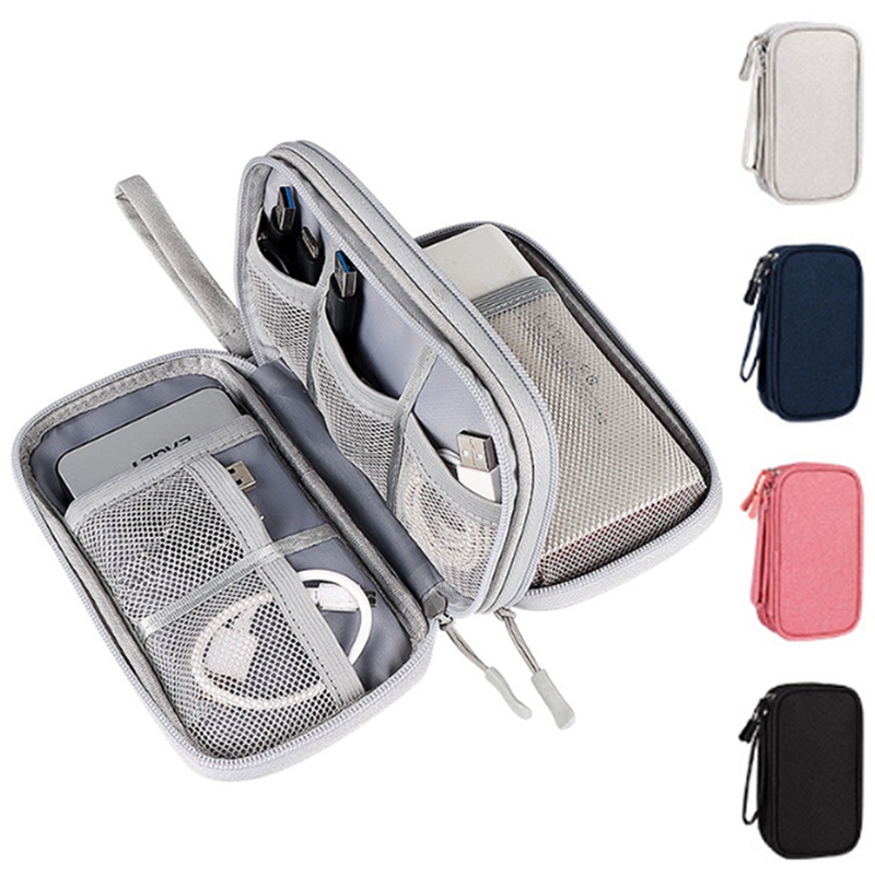 Túi Đựng Tai Nghe/ Cáp Sạc Bằng EVA Chống Thấm Nước Có Khóa Kéo Tiện Dụng Mang Theo Du Lịch