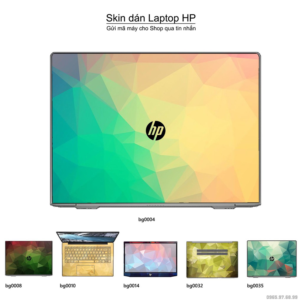 Skin dán Laptop HP in hình Vân kim cương (inbox mã máy cho Shop)
