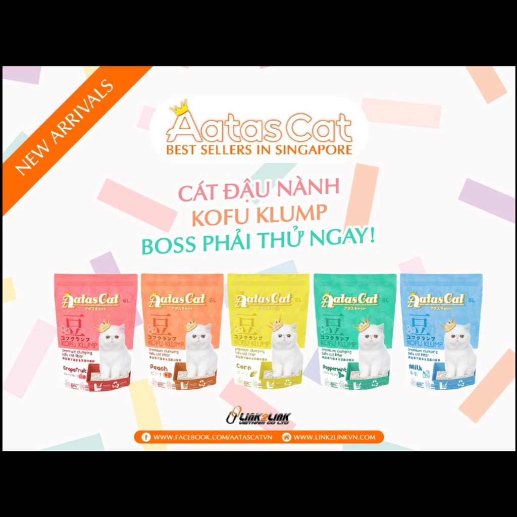 Cát vệ sịnh cho mèo TOFU AATAS 6L