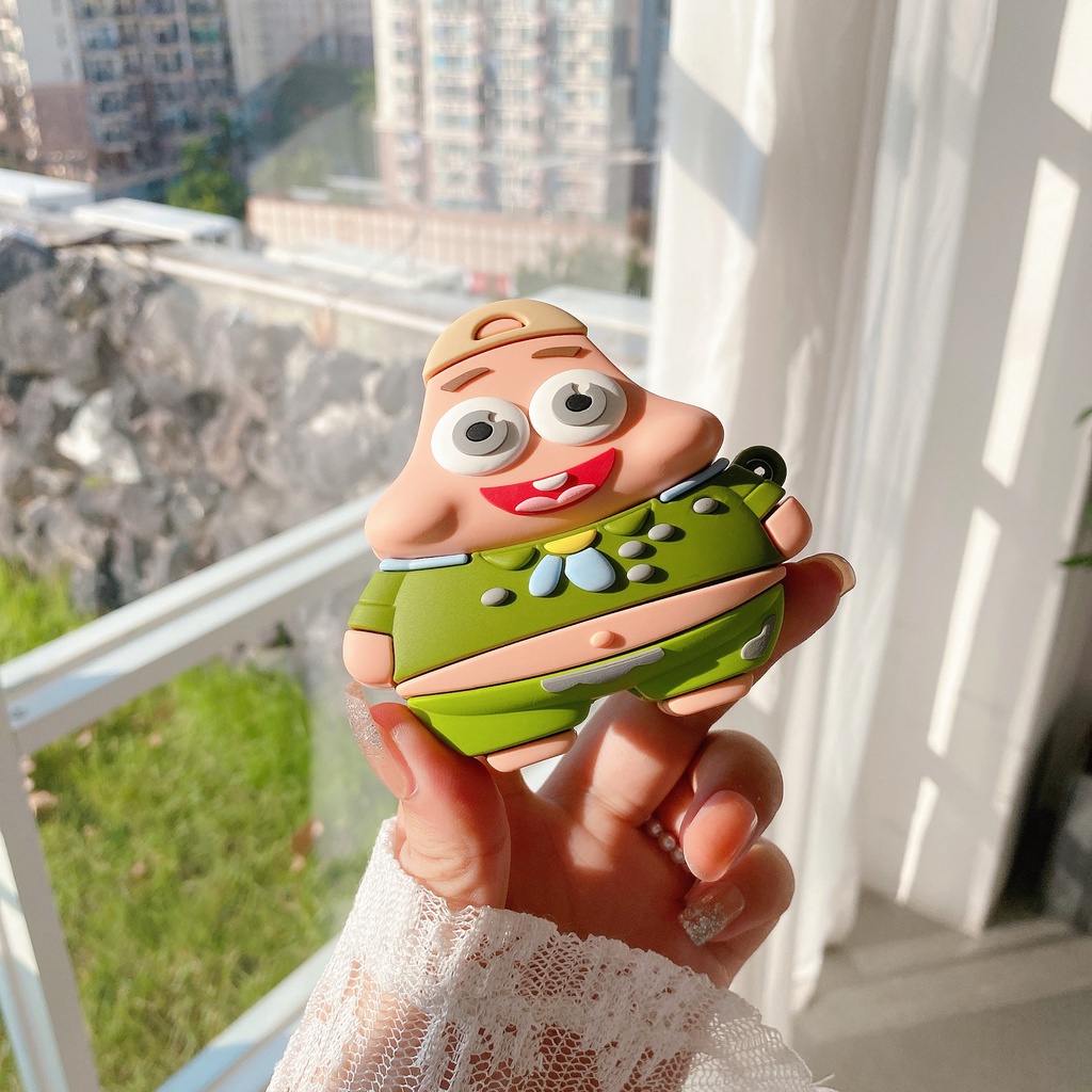 Vỏ Bảo Vệ Hộp Sạc Tai Nghe AirPods3gen / AirPods3 / 2Gen / AirPods3 Hình Spongebob Ốp