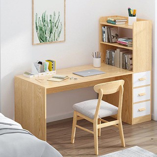 Bàn làm việc kèm kệ sách, bàn làm việc đa năng 140cm BAH008