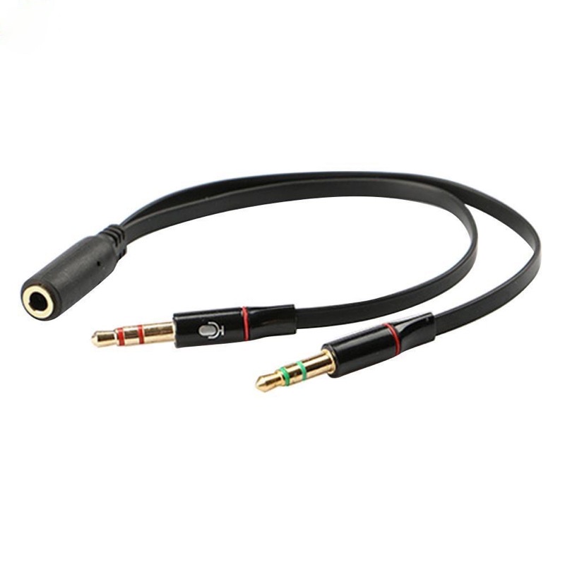 Bộ gộp âm thanh - Jack chuyển tai nghe điện thoại có mic -> cắm vào máy tính PC - 3.5mm