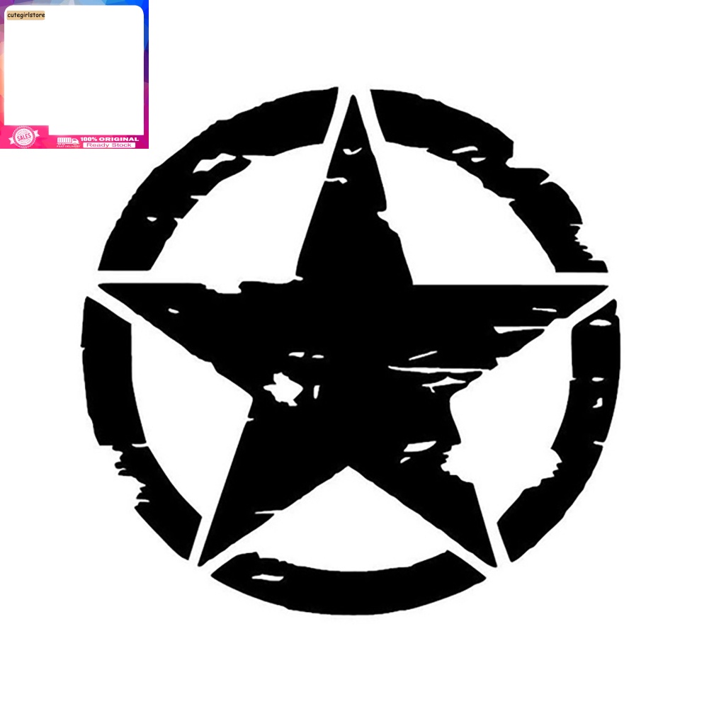 Miếng dán trang trí xe ô tô hình tròn phối ngôi sao phản quang dễ thương