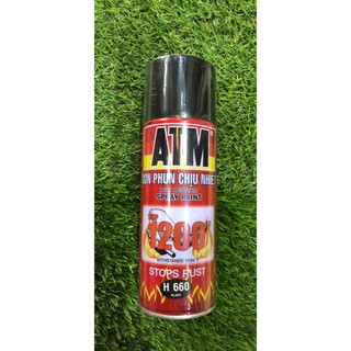 Sơn Xịt Chịu Nhiệt Độ Cao ATM H660 màu đen