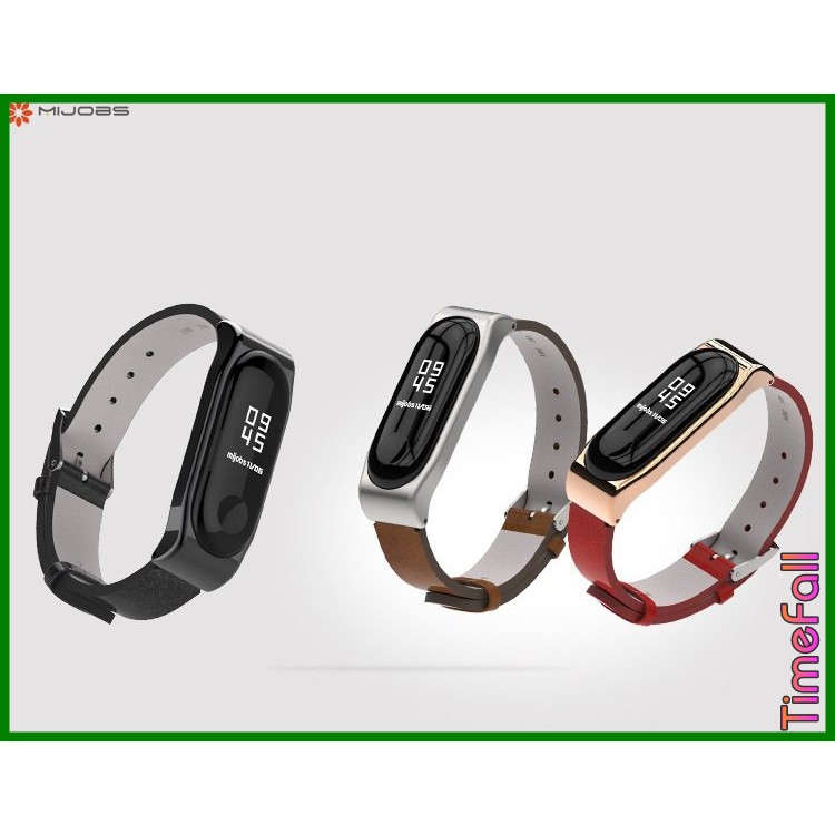 Dây đeo da PU CLASSIC Miband 4, miband 3 chính hãng MIJOBS, dây đeo thay thế mi band 4, miband 3 da PU CLASSIC (MIJOBS)