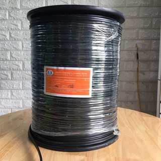 Dây cáp mạng 4 lõi đồng + dây nguồn TAESUNG, có dầu chống ẩm, có băng nhôm chống nhiễu cuộn 305M