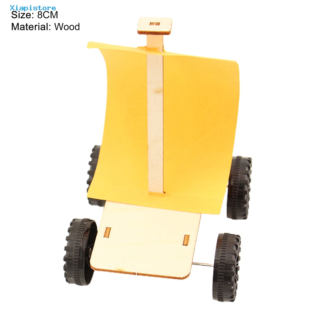 [Xiapistore]  Eco-friendly Wind Power Car Science Car Model Kit Easy Self-assembly for Entertainment