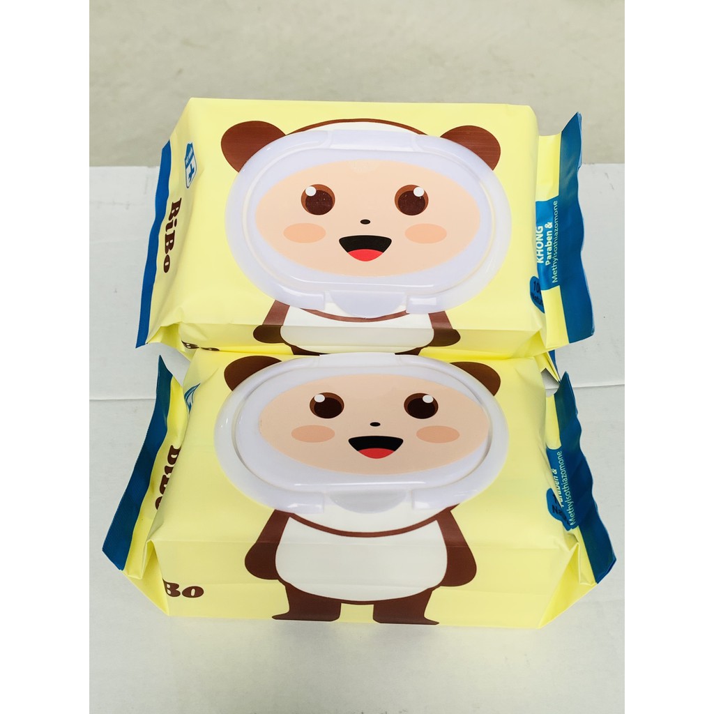 Giấy ướt không mùi Bibo (1 bịch 100 tờ rút)