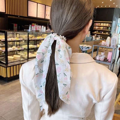 Korean pearl headband tying hair headband bow headband