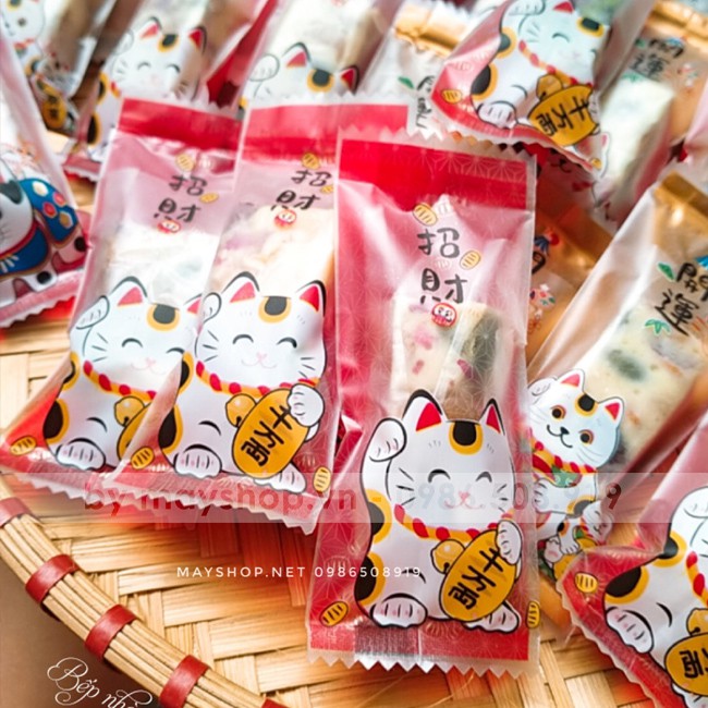 200 Túi kẹo nougat Mèo thần tài/ TK17