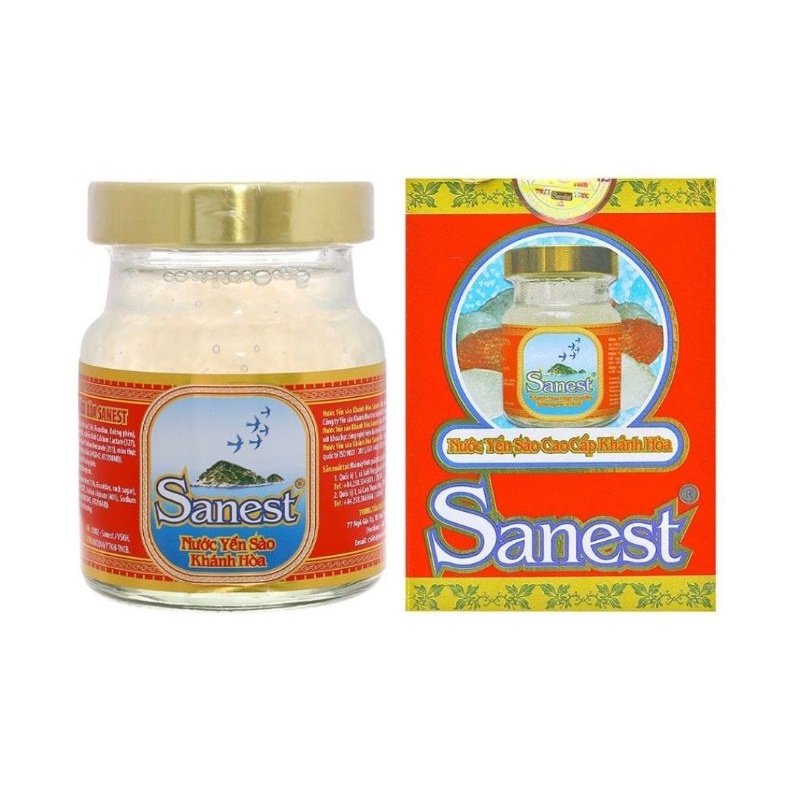 Nước yến sào cao cấp khánh hòa Sanest không đường ổn định thần kinh tăng cường trí nhớ làm mờ vết nám- lọ 70ml