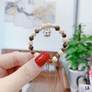 Vòng dâu mix con giáp bạc cho bé