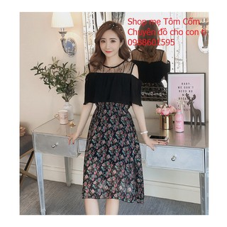 Đầm cho con bú có khóa kéo
