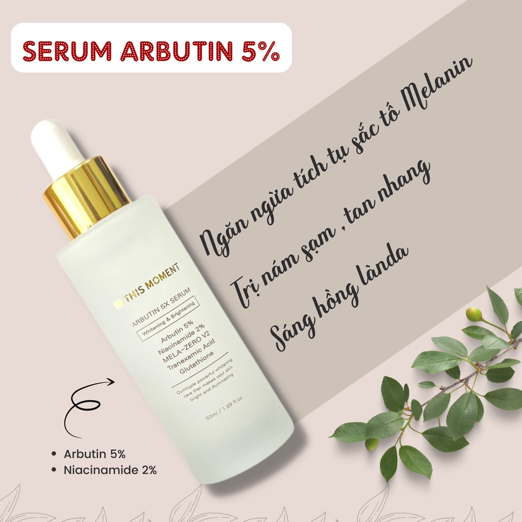 Serum Arbutin 5% trắng da, nám sạm 50ml