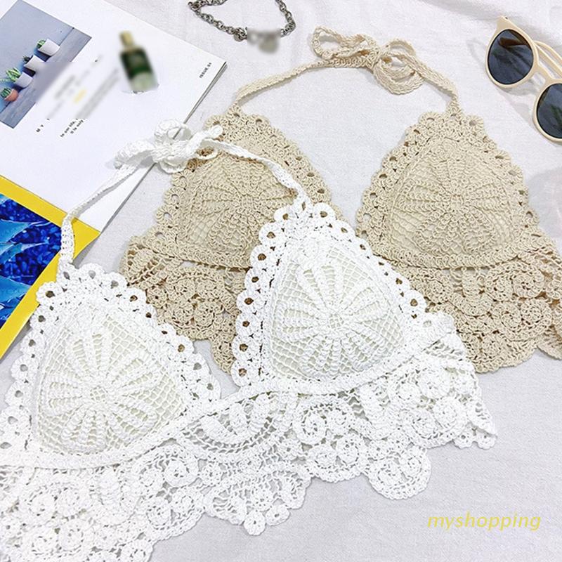 Áo Croptop Dệt Kim Phong Cách Boho Quyến Rũ Dành Cho Nữ