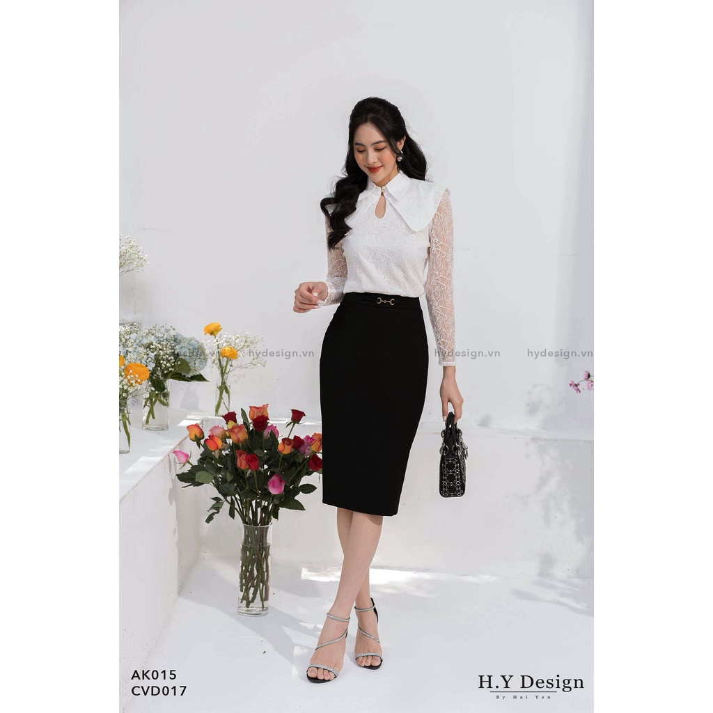 Áo ren 1 khuy trắng - AK015