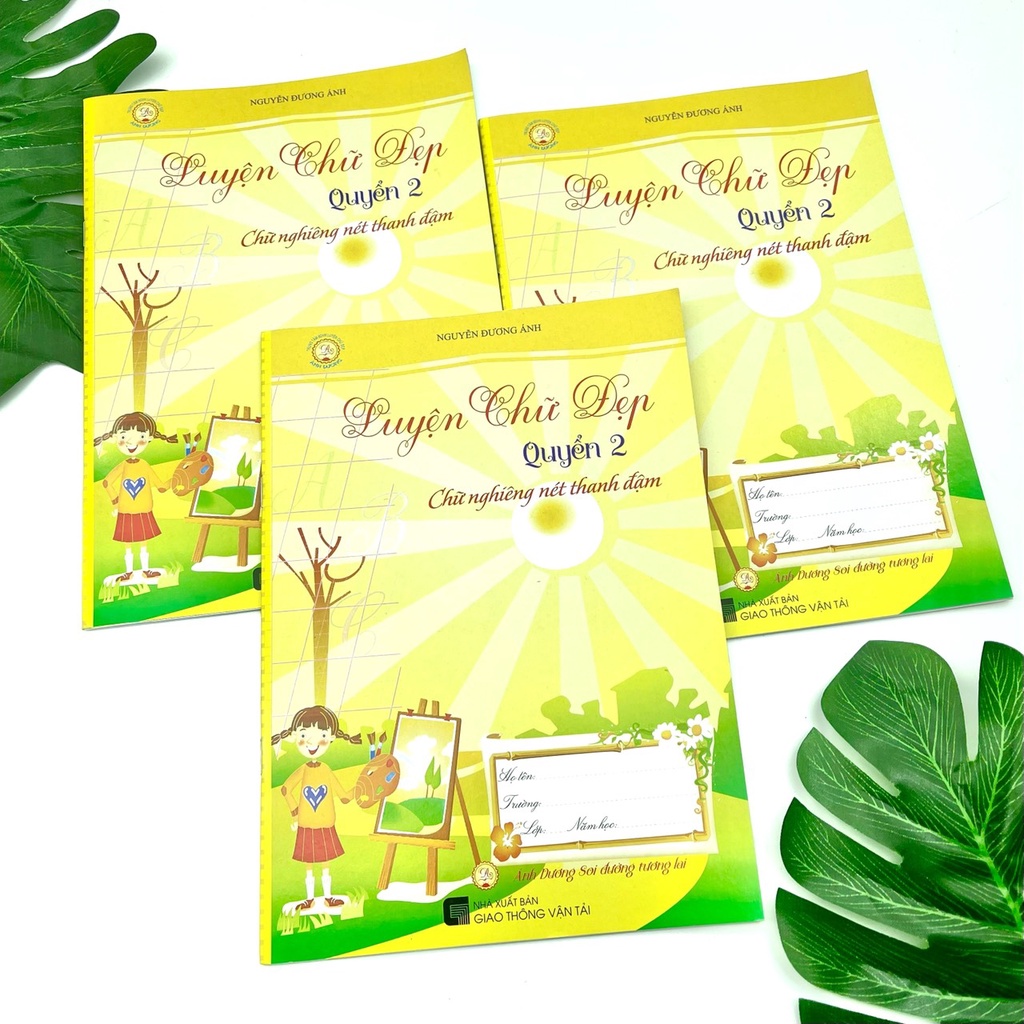 Vở ô li luyện chữ đẹp thầy Ánh - mẫu chữ nghiêng