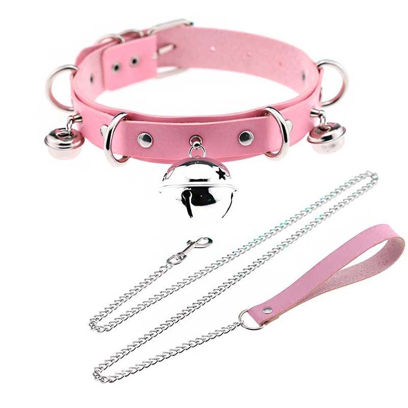[Tik Tok Vòng Cổ Gắn Chuông Giáng Sinh Bằng Da Cho Mèo Quyến Rũ Dây Đeo Cổ Bản To Có Chuông Biểu Diễn Hóa Trang Acc