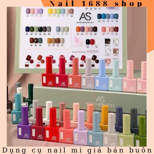 Sơn gel AS mẫu mới CHAI VUÔNG sơn móng tay gel tone màu đen đỏ vàng siêu xinh chai 15ml ( mã mầu 15 - 60 )