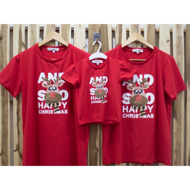 Áo gia đình Giáng sinh ngộ nghĩnh thun cotton loại 1 đủ màu đủ size 6-110kg (video quay sp bất kỳ tại xưởng)