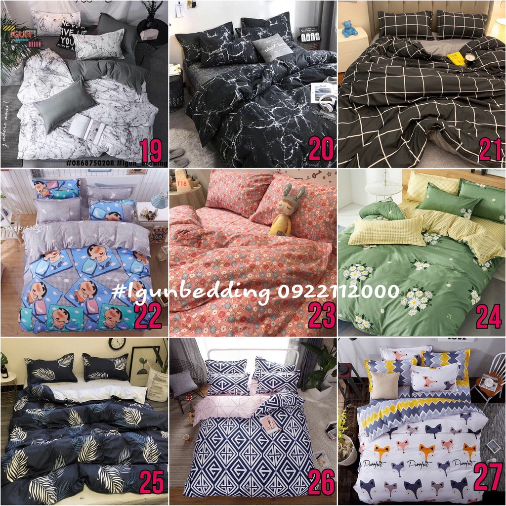 (200 mẫu) Set Chăn Ga Gối Poly Cotton (có thể làm Chăn TRẦN BÔNG) 4 món nhập khẩu | BigBuy360 - bigbuy360.vn