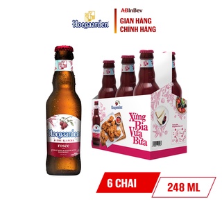 Lốc 6 chai bia Hoegaarden Rosée 248ml chai