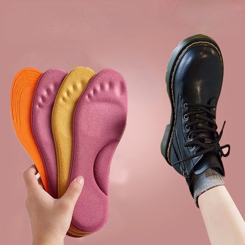 [Đặc sắc] Đệm Lót Giày Mát Xa Chân Bằng Cao Su Non Giữ Ấm Thoải Mái Cho Unisex