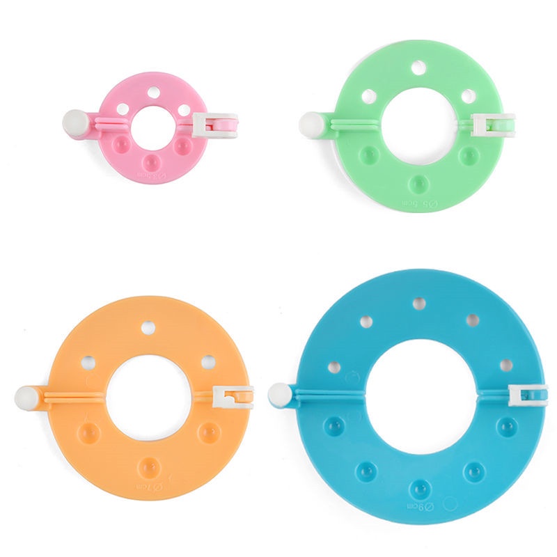 Set 8 Bộ Dụng Cụ Làm Quả Cầu Lông Xù 4 Kích Cỡ Diy Dành Cho Bé