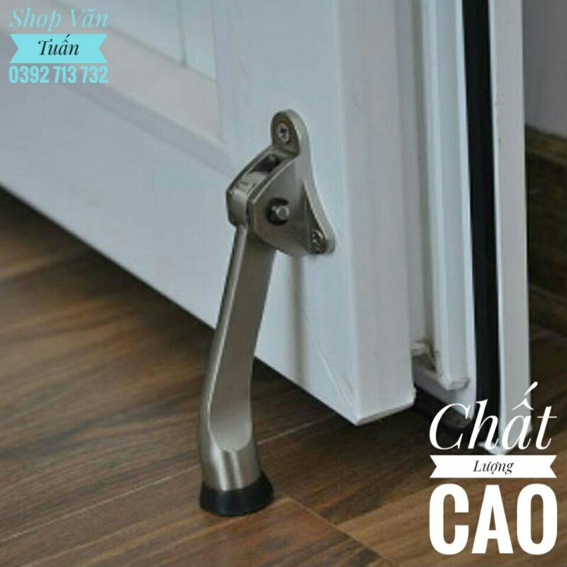 Chặn Cửa Chống Va Đập-Chân Chó Inox 304 Xịn ( tặng ốc vít để bắt )