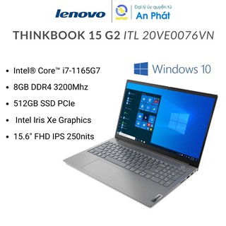 Laptop Lenovo ThinkBook 15 G2 ITL 20VE0076VN / 70VN (Core i7-1165G7 | 8GB | 512GB | Intel Iris Xe | 15.6
